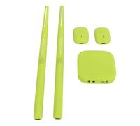 Electronic Drum Set, Portable Rechargeable Virtual Reality Air Drum Set with 3D Motion Sensing, Foot Pedal, Audio Converter, for Beginners Children Adults (Green)