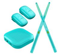 Electronic Drumsticks Air Drum Stick with 2 Foot Pedals 16D Speaker Level Sound Card Low Delay Portable Electric Rhythm Sticks for Beginners Adults Professional Drummer Student (Blue)