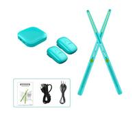 Electronic drumsticks with two foot pedals connectable to 16D speakers featuring low latency and portable design Suitable for beginners adults professional drummers students