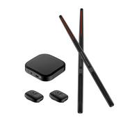 Electronic Drumsticks with Two Foot Pedals Connectable to 16D Speakers Low Latency Portable Design Suitable for Beginners Adults Professional Drummers Students