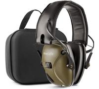 Electronic Ear Defenders Ear Protection for Adults Shooting Hearing Protection Safety Earmuffs with Hard Storage Case, NRR 24dB