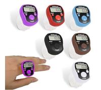 Electronic Finger Counter, 6 Pack Digital Tally Counter Clicker with Led, Resettable 5 LCD Digit Display Tasbeeh Tasbih Hand Tally Counter Counting for Muslims Pray, Golf,Goods Counting,Lap & Knitting