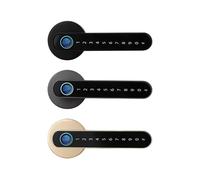 Electronic Finger Print Password Smart Handle Door Lock For Room Tuya BLE Remote Control (Color : Gold)