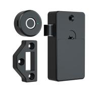 Electronic Fingerprint Lock, for SMART Drawer Cabinet Door Lock with Type-C Port for 20 Users, Keyless Entry for Wardrobe Furniture Black