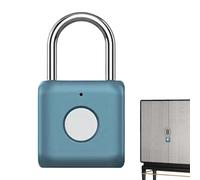 Electronic Fingerprint Padlock - 8cm Waterproof, Thumbprint Security System, Rechargeable Anti-Theft Design, Metal Body | Biometric Locker Lock for Door Suitcase Bookcase Cycle Scho