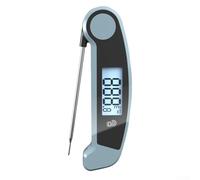Electronic Foldable Probe Thermometer for For instant Temperature Readings with Auto Shutoff for For baking Roasting Grilling and Deep Frying (Blue)