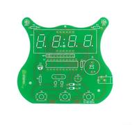 Electronic Four Digit Clock Kit PCB for DIY Enthusiasts Featuring 4-Digit LED Display and Intuitive S1 S3 Button Controls (Kit+DC power cable)