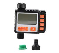 Electronic Garden Watering Timer, Automatic Irrigation Controller with LCD Display, 2.4G Remote Programmable Watering System for Home Lawn, Patio & Greenhouse, ABS Weatherproof Hou