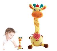 Electronic Giraffe Toy - Soft Plush Dancing Animal | Twisting Light Up Musical Toy That Repeats Your Voice With Fun Dance Moves, Cute Interactive Baby Toy For 1-3 Year Old Boys & Girls