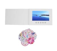 Electronic Greeting Card Video Greeting Card, 720P HD Video Playback, Built in Speakers, Portable Advertising Medium with Sticker Pack for Birthdays and Anniversaries (10inch)