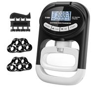 Electronic Grip Strength Tester with Adjustable Hand Dynamometer, 400lbs/180kg Digital Hand Gripper Set with LCD Display - Precision Rehab & Fitness Training for Home, Gym, Sports