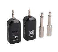 Electronic Guitar Transmitter Receiver, Guitar Pickup Audio Transmitter Receiver for Guitar Bass Electric Instruments Piano, with 2 X 6.35mm Adapters