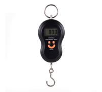 Electronic Hanging Scale 50kg Multi-Unit Conversion | Lightweight ABS body, comfort-grip handle, slide-in hook storage, fits pockets, travel essential