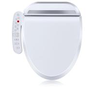 Electronic Heated Bidet Toilet Seat with Air Dryer, Adjustable Temperature Wash, Self-Cleaning Nozzle, Nightlight, Elongated Design, Slow Close Feature