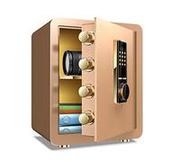 Electronic Hidden Cabinet Waterproof, Anti-theft Fireproof with Programmable Keypad, Spare Keys and Removable Shelf, Digital Security Safe for Home Money Documents, Gold