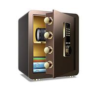Electronic Hidden Cabinet Waterproof, Anti-theft Fireproof with Programmable Keypad, Spare Keys and Removable Shelf, Digital Security Safe for Home Money Documents, Brown