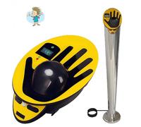 Electronic Human Body Static Tester with Sound & Light Alarm, Auto Discharge Counter for Anti-Static Areas