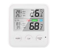 Electronic Hygrometer and Thermometer with Clear Digital Screen for Indoor Climate Monitoring with Fast 10-Second Time (TS-9909-W)