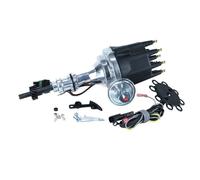 Electronic Ignition Distributor Pro Series Ready To Run R2R Distributor - Fit For Ford SB Small Block Windsor 289/302W, V8 Engine Black Cap Electronic Distributor Motor