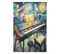 Electronic Keyboard 1000 Piece Pack DIY Jigsaw Puzzle Musical Instrument Music Collectors Ultra Difficult Educational Decorative Puzzle Gifts for Adults Birthday Sturdy Paperboard 1000 PCS