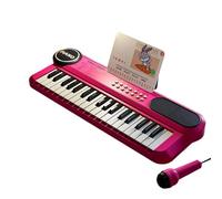 Electronic Keyboard 37 Key Multifunctional Electronic Piano For Beginners With Zero Foundation Small Piano Rechargeable Model(Red)