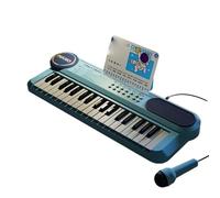 Electronic Keyboard 37 Key Multifunctional Electronic Piano For Beginners With Zero Foundation Small Piano Rechargeable Model(Blue)