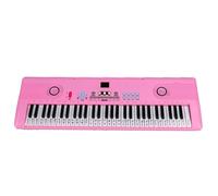 Electronic Keyboard 61 Keys Digital Electronic Piano Professional Portable Electronic Piano Keyboard With Microphone Musical Instrument(Pink)