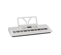 Electronic Keyboard 61 Keys Piano Music Instrument LED Display Recording White