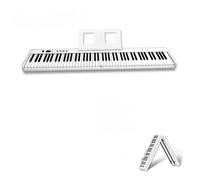 Electronic Keyboard 88 Key Foldable Piano For Beginners Portable Electronic Piano Professional Practice Home Use(White)