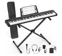 Electronic Keyboard 88 Key Keyboard Beginner Electric Digital Piano With Full Size Semi Weighted Keys Sustain Pedal Power Supply Stand