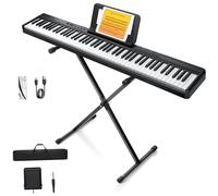 Electronic Keyboard 88 Keys Beginner Digital Keyboard Piano Velocity Sensitive Keys Portable Electric Piano With Stand Sust
