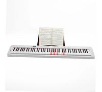 Electronic Keyboard 88 Keys MIDI Keyboard Touch Sensitive Keys Digital Piano With LED Lighting Electronic Piano(White)