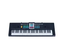 Electronic Keyboard Black 61-key Multi-function With Microphone Playable Piano With Power Supply
