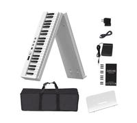 Electronic Keyboard Folding Piano 88 Keys Adult Electronic Piano Beginners Midi Controller Musical Keyboard Professional Portable(White,UK)