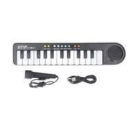 Electronic Keyboard Piano 25 Keys Portable Digital Piano with 3 Tones 8 Rhythms Adjustable Sound Effects Kids Music Toy for Children Boys Girls Above 3 Years Old ABS Material