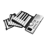 Electronic Keyboard Piano 61 Keys Roll Up Piano Keyboard Portable Soft Silicone Electronic Piano With Built-in Speaker LCD Display Recording Function
