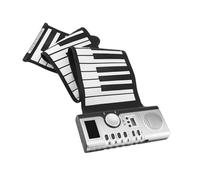 Electronic Keyboard Piano 61 Keys Roll Up Piano Keyboard Portable Soft Silicone Electronic Piano With Built-in Speaker LCD Display Easy To Play