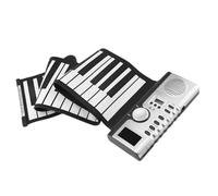 Electronic Keyboard Piano 61 Keys Roll Up Piano Keyboard Portable Soft Silicone Electronic Piano With Built-in Speaker LCD Display 128 Kinds Of Tone