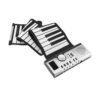 Electronic Keyboard Piano 61 Keys Roll Up Piano Keyboard Portable Soft Silicone With Built-in Speaker LCD Display Support Recording