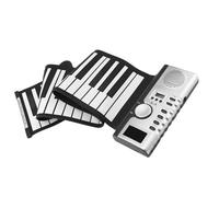 Electronic Keyboard Piano 61 Keys Roll Up Piano Keyboard Portable Soft Silicone With Built-in Speaker LCD Display For Adult Beginners