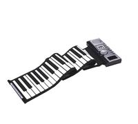 Electronic Keyboard Piano 61 Keys Roll Up Piano Keyboard Portable Soft Silicone With Built-in Speaker LCD Display Recording For Adult Beginners