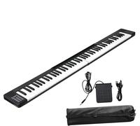 Electronic Keyboard Piano Folding Piano 88 Keys Portable Electronic Piano Lightweight And Easy To Carry(Black)