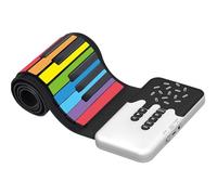 Electronic Keyboard Piano Soft Silicone 49 Keys Flexible Roll Up Piano Keyboard Piano USB Input MIDI Out(Style 2)