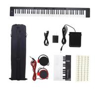 Electronic Keyboard Portable Digital Music Electronic Keyboard 88 Key Foldable Electronic Piano(Black)