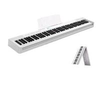 Electronic Keyboard Portable Folding Electric Piano 88 Keys Adult Beginners Professional Keyboard Instruments Electronic Organ(White)