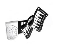 electronic-keyboards 49 Keys Electronic Portable Silicone Flexible Hand Roll Up Piano Built-in Speaker Beginners Keyboard Organ (Color : Silver)
