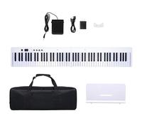 Electronic Keyboards 88 Keys Electronic Piano Foldable Electronic Keyboard Instrument 128 Tone With Bag Accessories (Color : White)