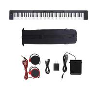 Electronic Keyboards 88 Keys Electronic Piano Keyboard 128 Tones 128 Rhythms Detachable Portable Professional Piano (Color : BK)