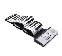 Electronic Keyboards For Adults 61-key Hand-rolled Piano With Speaker For Beginners Silicone Electronic Keyboard Silver Control Box For Adults