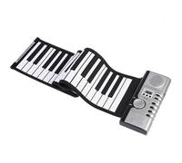Electronic Keyboards For Adults Cross-border 61-key Hand-rolled Piano With Speaker Beginner Midi Keyboard Silicone Electronic Keyboard English Version